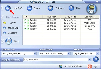 AoA DVD Ripper 4.0.1.2 screenshot AoA DVD Ripper 4.0.1.2 screenshot