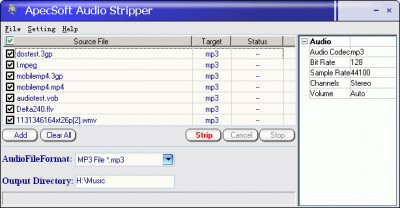    Audio Stripper