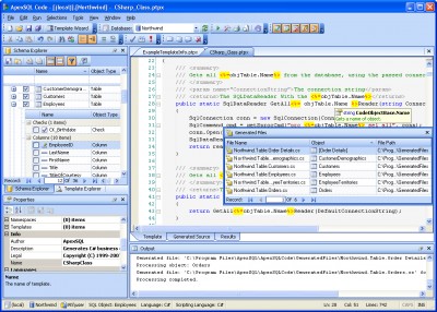 Apex SQL Code 2005.01 screenshot
