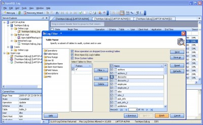 Apex SQL Log 2005.04 screenshot