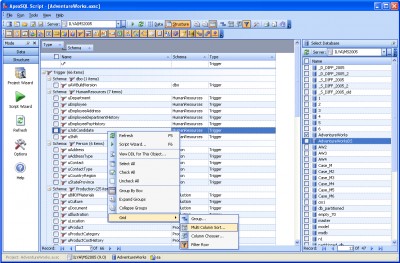 Apex SQL Script 2005.01 screenshot Apex SQL Script 2005.01 screenshot