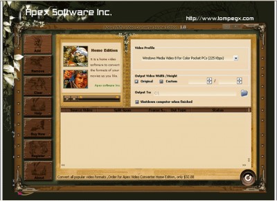 Apex WMV Video Converter Home Edition 4.29 screenshot