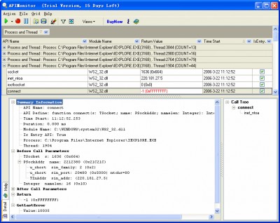 API Monitor 1.1.1 screenshot API Monitor 1.1.1 screenshot