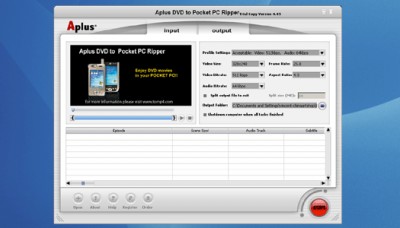 Aplus DVD to Pocket PC Ripper 8.28 screenshot Aplus DVD to Pocket PC Ripper 8.28 screenshot
