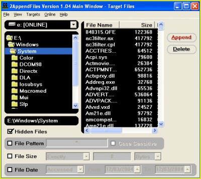 AppendToFiles 1.08 screenshot AppendToFiles 1.08 screenshot
