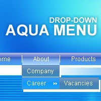Aqua Drop-Down Flash Menu 1.0.5 screenshot