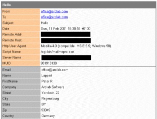 Arclab MailMe! Pro 4.5 screenshot Arclab MailMe! Pro 4.5 screenshot