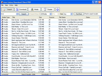 Ares Galaxy Download Client 2.62 screenshot Ares Galaxy Download Client 2.62 screenshot