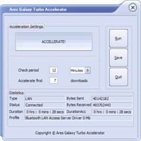 Ares Galaxy Turbo Accelerator 3.1.8 screenshot