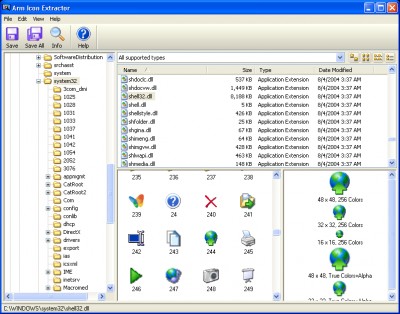 Arm Icon Extractor 2.3 screenshot