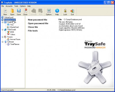 Arovax TraySafe 4.3 screenshot Arovax TraySafe 4.3 screenshot