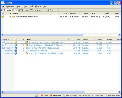 Artemis P2P 2.5.3 screenshot Artemis P2P 2.5.3 screenshot