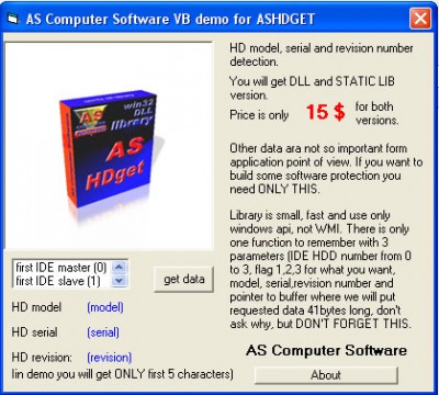 AS HDGET WIN32 DLL 2.1 screenshot AS HDGET WIN32 DLL 2.1 screenshot