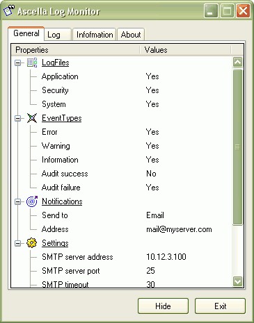 Ascella Log Monitor 1.0 screenshot Ascella Log Monitor 1.0 screenshot