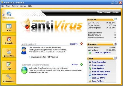 ashampoo AntiVirus 1.40 screenshot ashampoo AntiVirus 1.40 screenshot