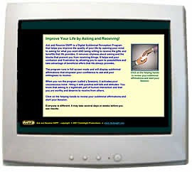 Ask and Receive DSPP Subliminal Program 1.0 screenshot Ask and Receive DSPP Subliminal Program 1.0 screenshot