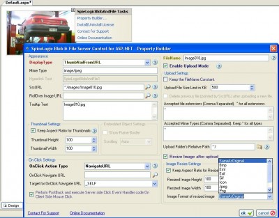 ASP.NET BLOB & FILE Control 1.0 screenshot ASP.NET BLOB & FILE Control 1.0 screenshot