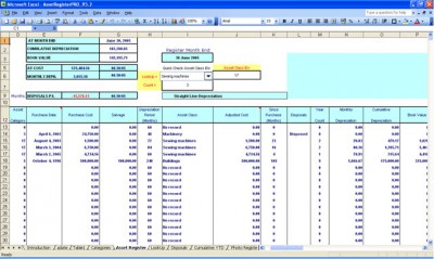 Asset Register PRO For Excel 8.5.4.1218 screenshot
