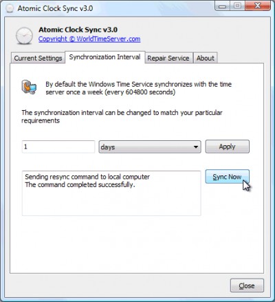 Atomic Clock Sync 2.7.0.3 screenshot