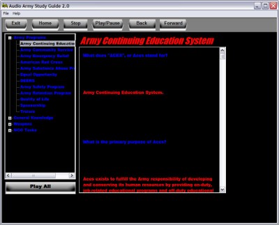 Audio Army Study Guide 1.1 screenshot