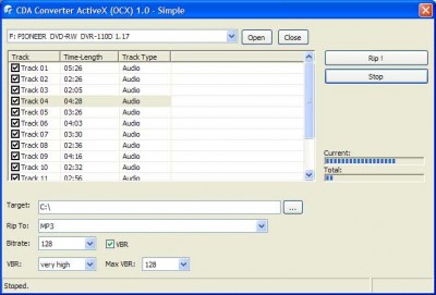 Audio CD ActiveX (OCX) 1.0 screenshot