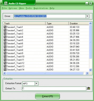 Audio CD Ripper 1.12 screenshot Audio CD Ripper 1.12 screenshot