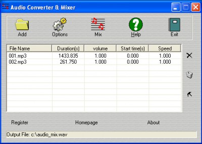 Audio Converter Mixer 3.0.19 screenshot Audio Converter Mixer 3.0.19 screenshot
