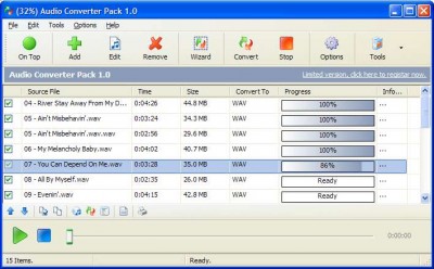 Audio Converter Pack 1.0 screenshot Audio Converter Pack 1.0 screenshot