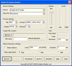 Audio Dictation Master 1.0 screenshot