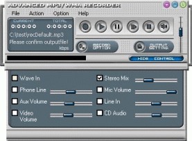 Audio MP3 WMA Recorder 4.2 screenshot Audio MP3 WMA Recorder 4.2 screenshot