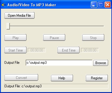 Audio/Video To MP3 Maker 3.1 screenshot Audio/Video To MP3 Maker 3.1 screenshot