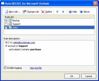 Auto BCC/CC for Microsoft Outlook 2.1.55.71 screenshot