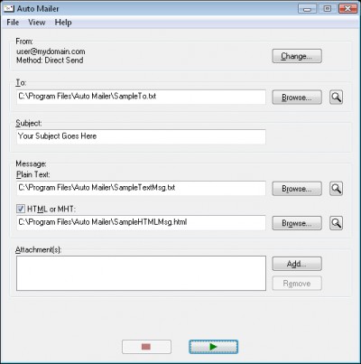 Auto Mailer 3.2 screenshot Auto Mailer 3.2 screenshot