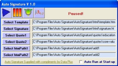 Auto Signature 2.1.0.2 screenshot Auto Signature 2.1.0.2 screenshot