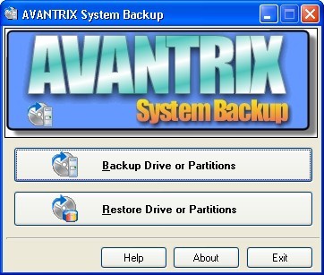 AVANTRIX System Backup 1.0 screenshot