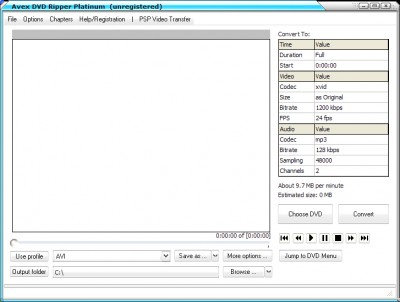 Avex D_V_D Ripper Platinum 6.1.2.1383 screenshot Avex D_V_D Ripper Platinum 6.1.2.1383 screenshot