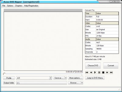 Avex DVD Ripper 6.1.2.1343 screenshot