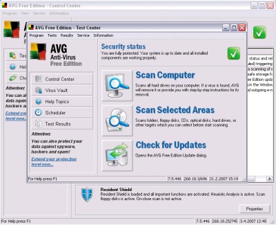 Free Computer Virus Software on Downloading Avg Anti Virus Free Edition 7 5 516a12 Will Take Several