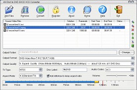 AVI DivX to DVD SVCD VCD Converter 1.4.6 screenshot