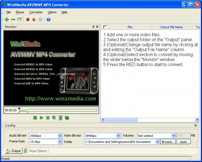 AVI/WMV MP4 Converter 2.1 screenshot AVI/WMV MP4 Converter 2.1 screenshot