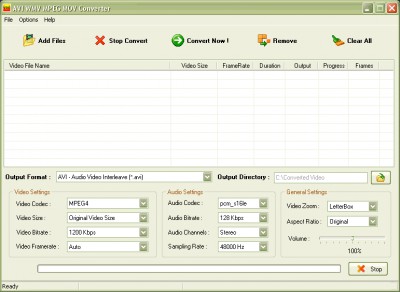 AVI WMV MPEG MOV Converter 2.1 screenshot