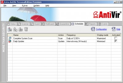 Avira AntiVir PersonalEdition Premium 7.06.00.30 screenshot