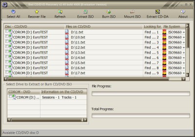 Bad CD DVD Recovery 2.40 screenshot Bad CD DVD Recovery 2.40 screenshot