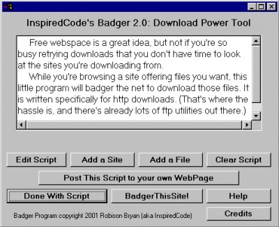 Badger 2.0 screenshot Badger 2.0 screenshot