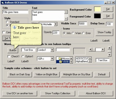 Balloon OCX 2.0 screenshot
