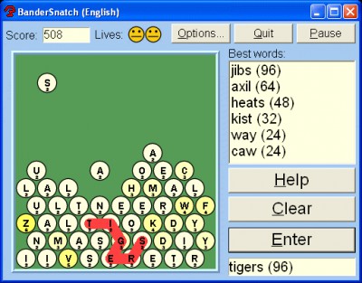 BanderSnatch Word Game 1.0 screenshot BanderSnatch Word Game 1.0 screenshot