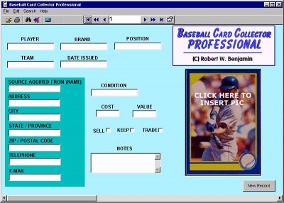 Baseball Card Collector Professional 5.0 screenshot Baseball Card Collector Professional 5.0 screenshot