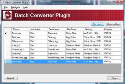 Batch Converter Plug-In for MorphVOX Pro 4.0.0 screenshot