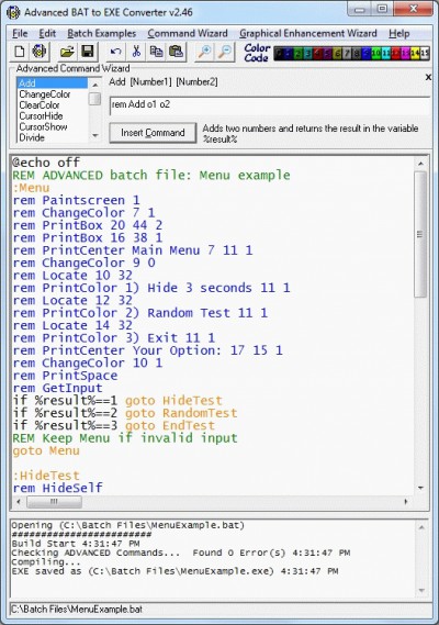Batch File Compiler Professional Edition 3.0.1 screenshot