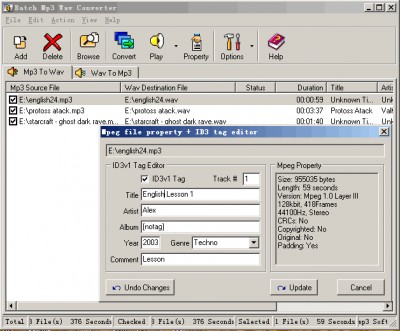 Batch MP3 Wav Converter 1.8 screenshot